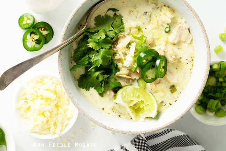 Keto White Chicken Chili Recipe (Easy & Creamy!)