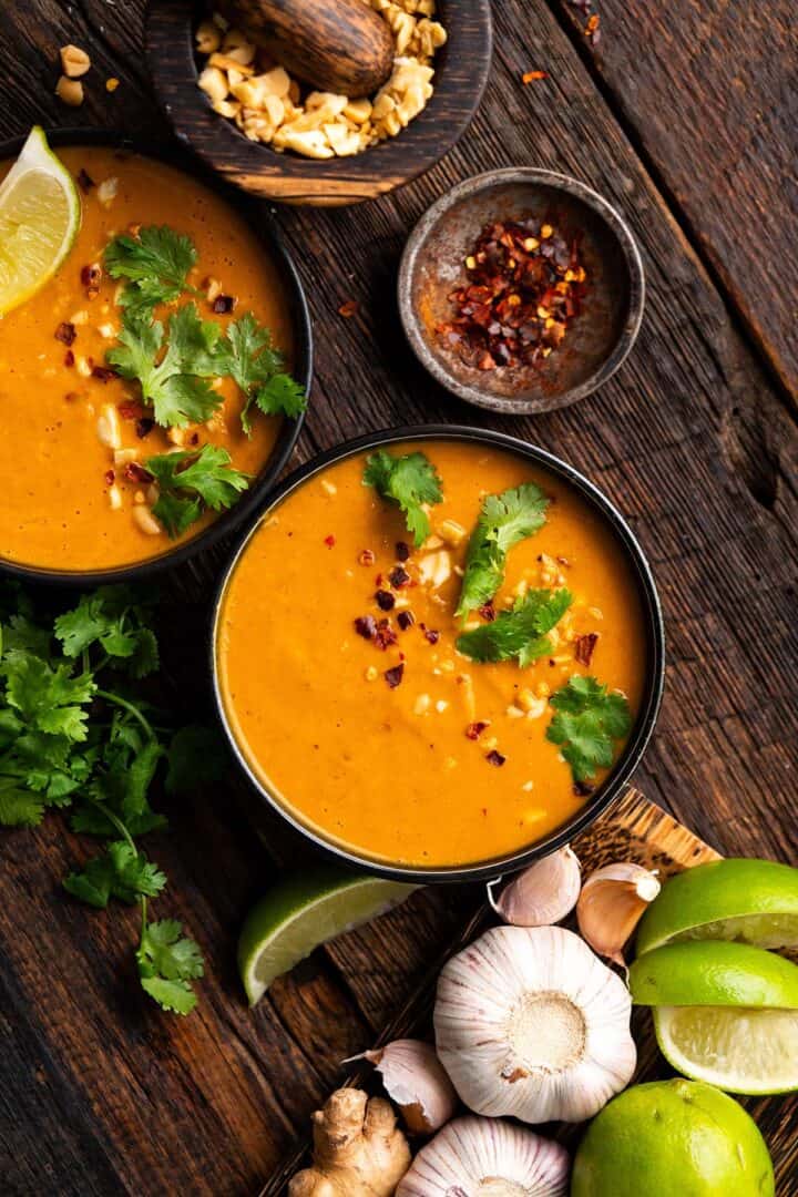 25-Minute Curried Thai Pumpkin Soup Recipe (Vegan and Gluten Free) {video}