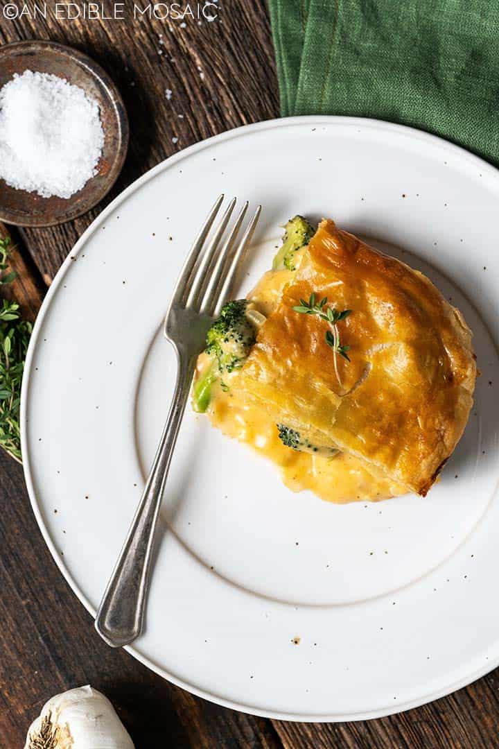 Leftover Turkey Puff Pastry Pie with Mashed Potatoes, Broccoli, and ...