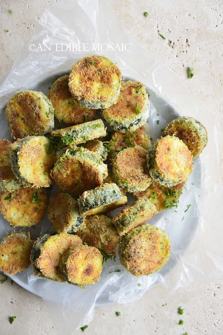 Keto Crispy Baked Zucchini Slices - An Edible Mosaic™