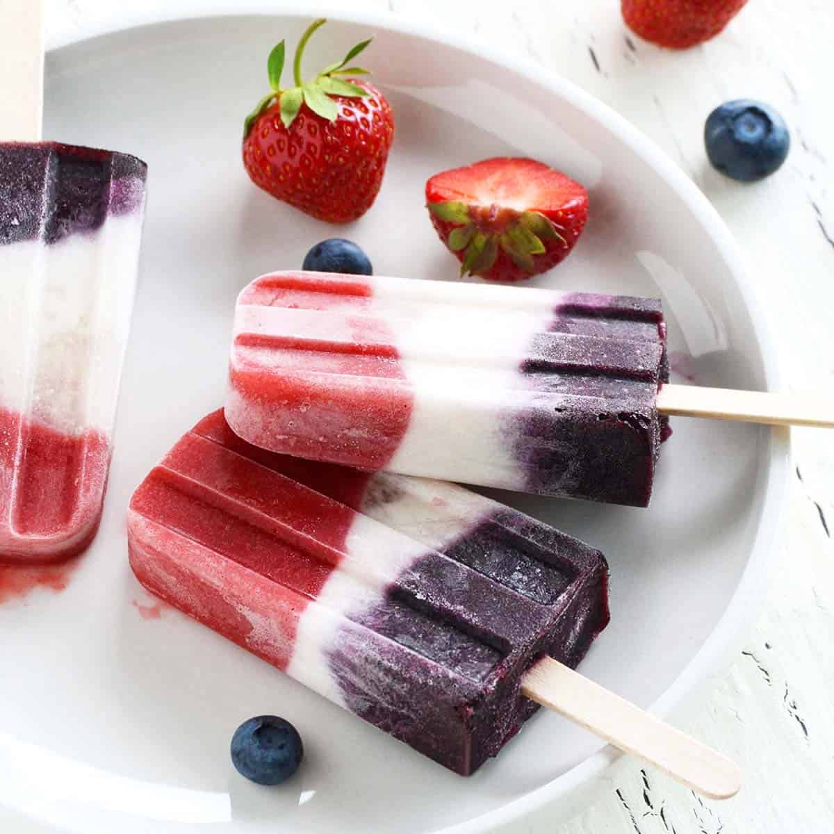 Red White and Blue Popsicles Recipe - An Edible Mosaic™