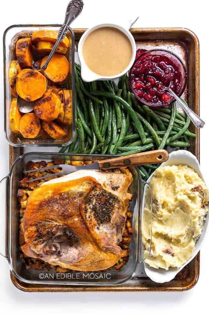 Small Thanksgiving Dinner For 4 (Made On A Sheet Pan!) - An Edible Mosaic™