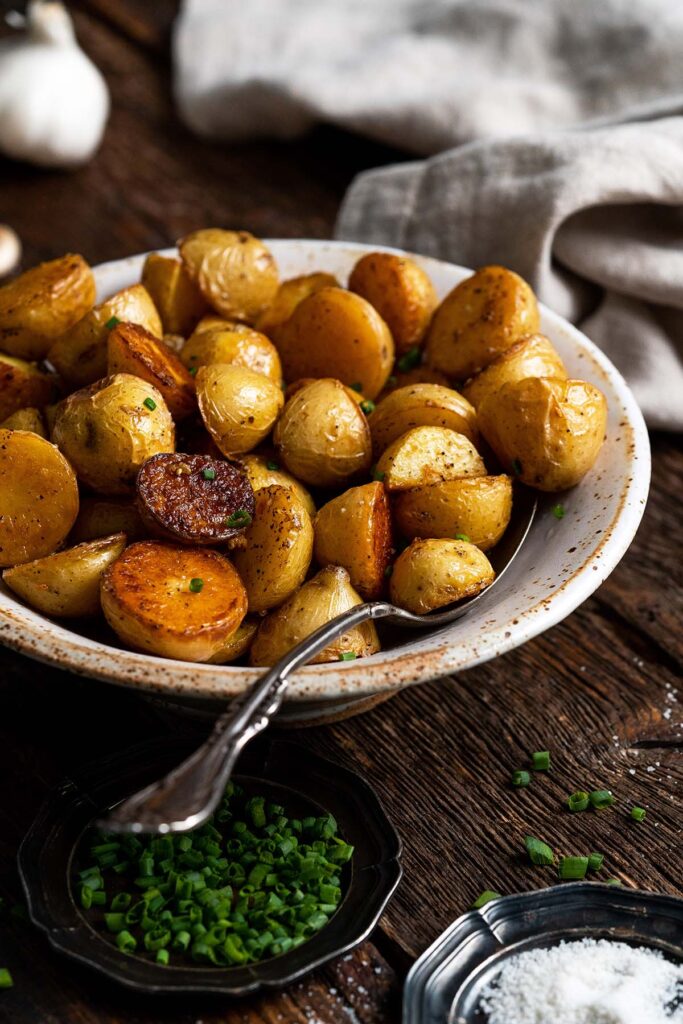 Simple Roasted Duck Fat Potatoes - An Edible Mosaic™