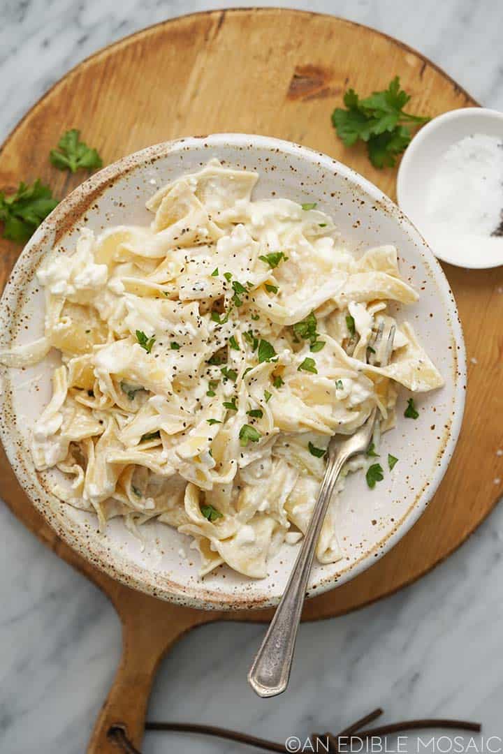 Kluski z Serem (Polish Cottage Cheese Pasta) - An Edible Mosaic™