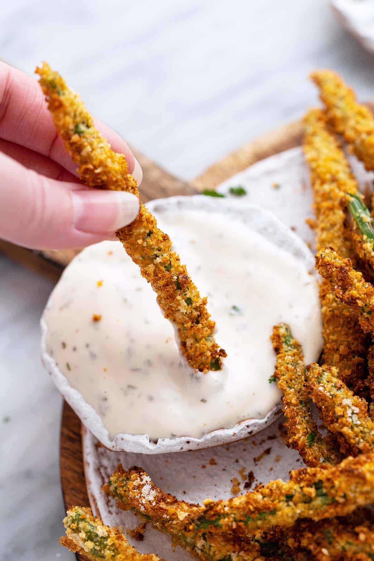 Air Fryer Green Bean Fries Recipe - An Edible Mosaic™