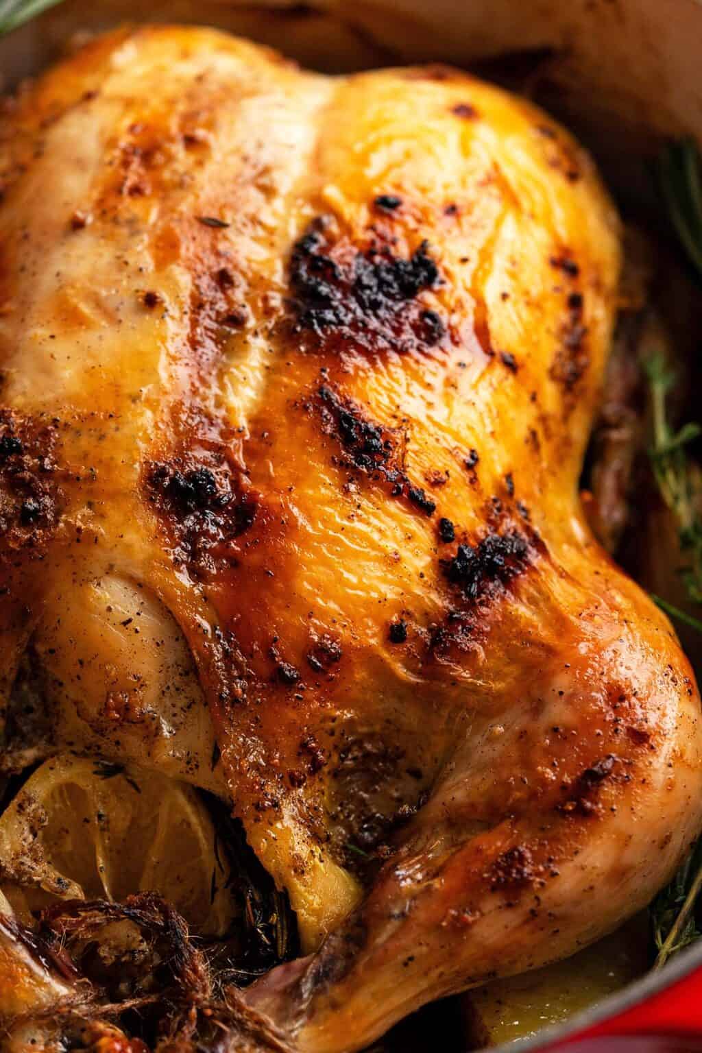 Whole Roast Chicken Recipe in a Dutch Oven - An Edible Mosaic™