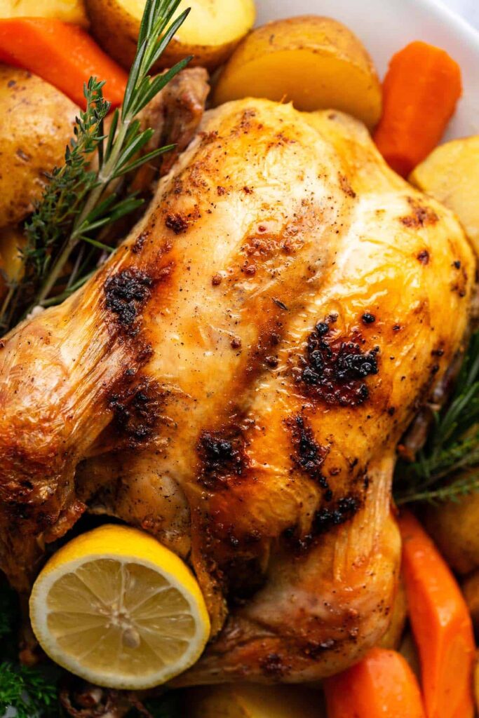 Whole Roast Chicken Recipe in a Dutch Oven - An Edible Mosaic™