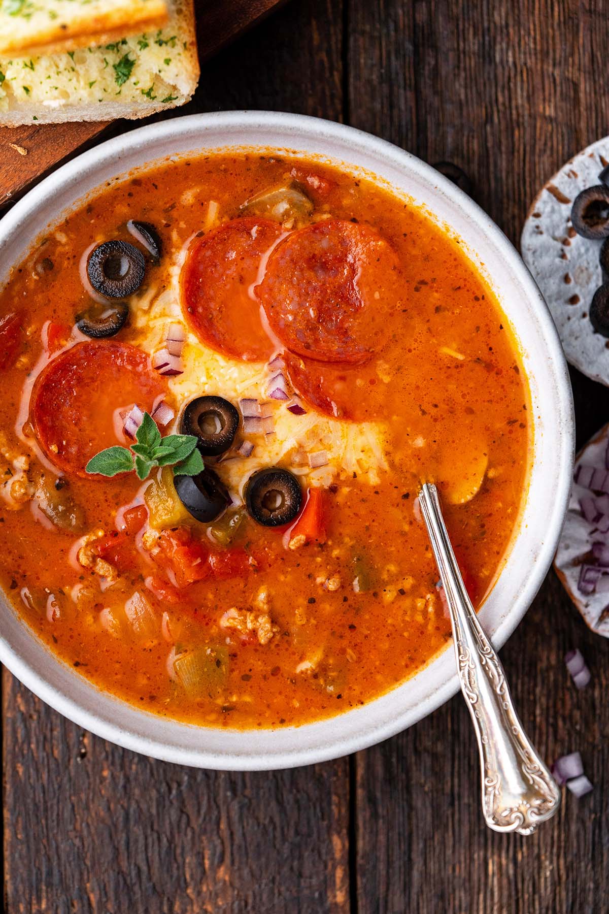 Easy Pizza Soup Recipe - An Edible Mosaic™